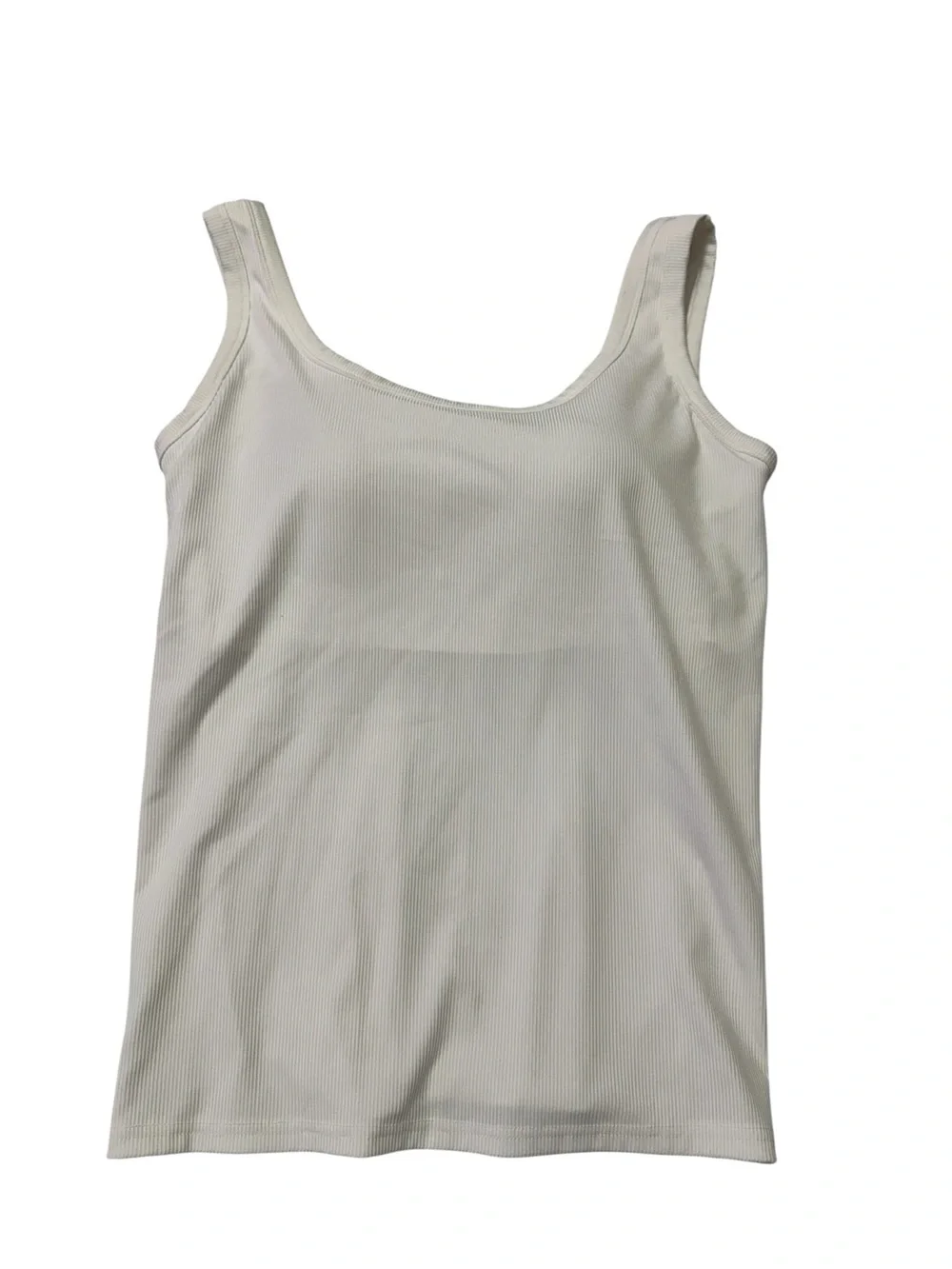 White Ribbed Tank Top - Picture 4 of 7